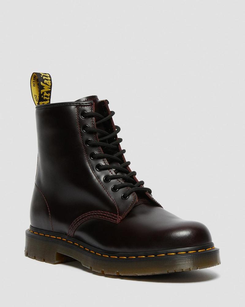 Botas De Trabajo Dr Martens 1460 Slip Resistant Atlas Cuero Mujer Vino | MX 402QMA